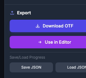 Preview and export panel