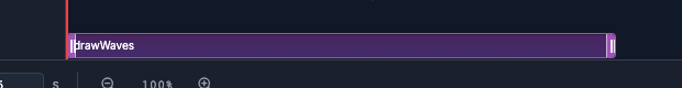 Background generator window row on the timeline